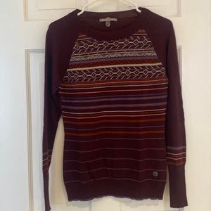 Smartwool Striped Sweater Purple Medium